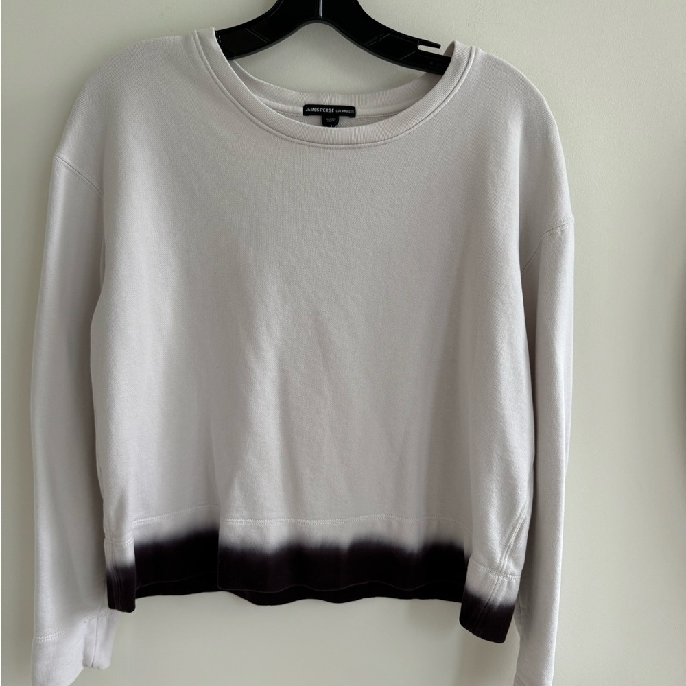 DISCHARGED DYE
CROPPED SWEATSHIRT James Perse